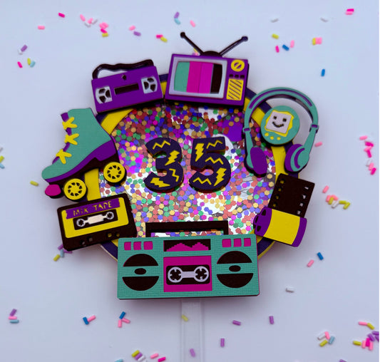 Large 3D Shaker Cake Topper