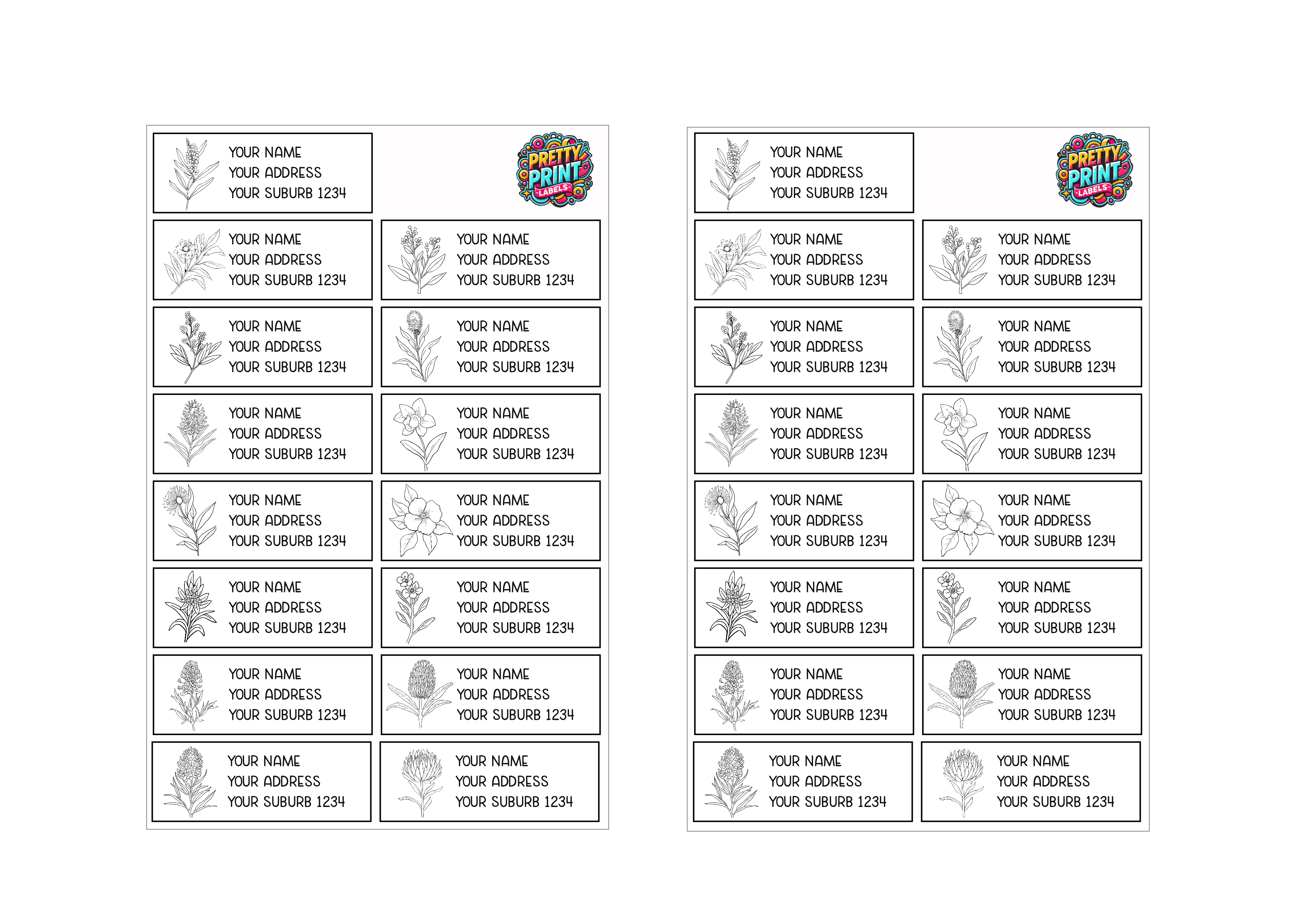 Address labels – Pretty Print Labels