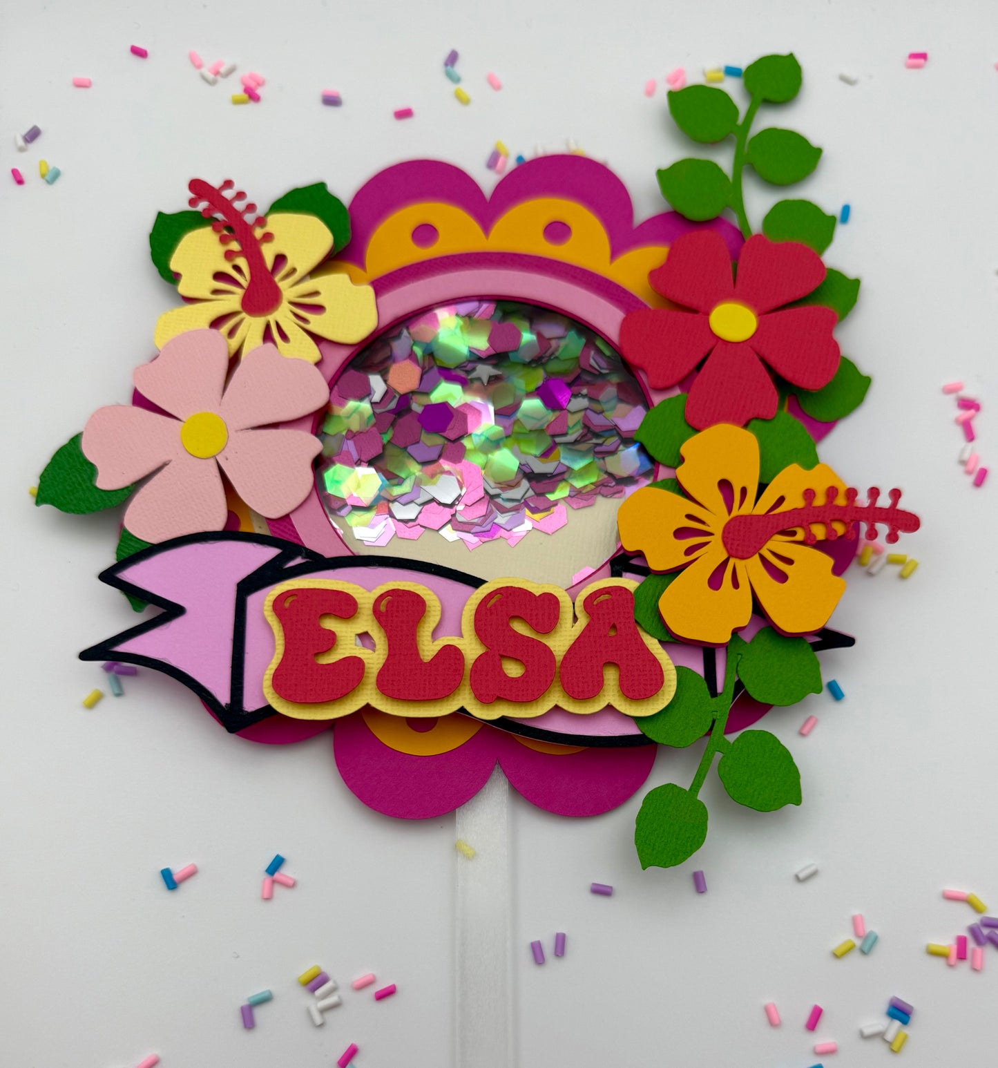 Large 3D Shaker Cake Topper