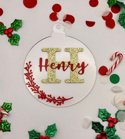 Personalised Initial and Name Ornament