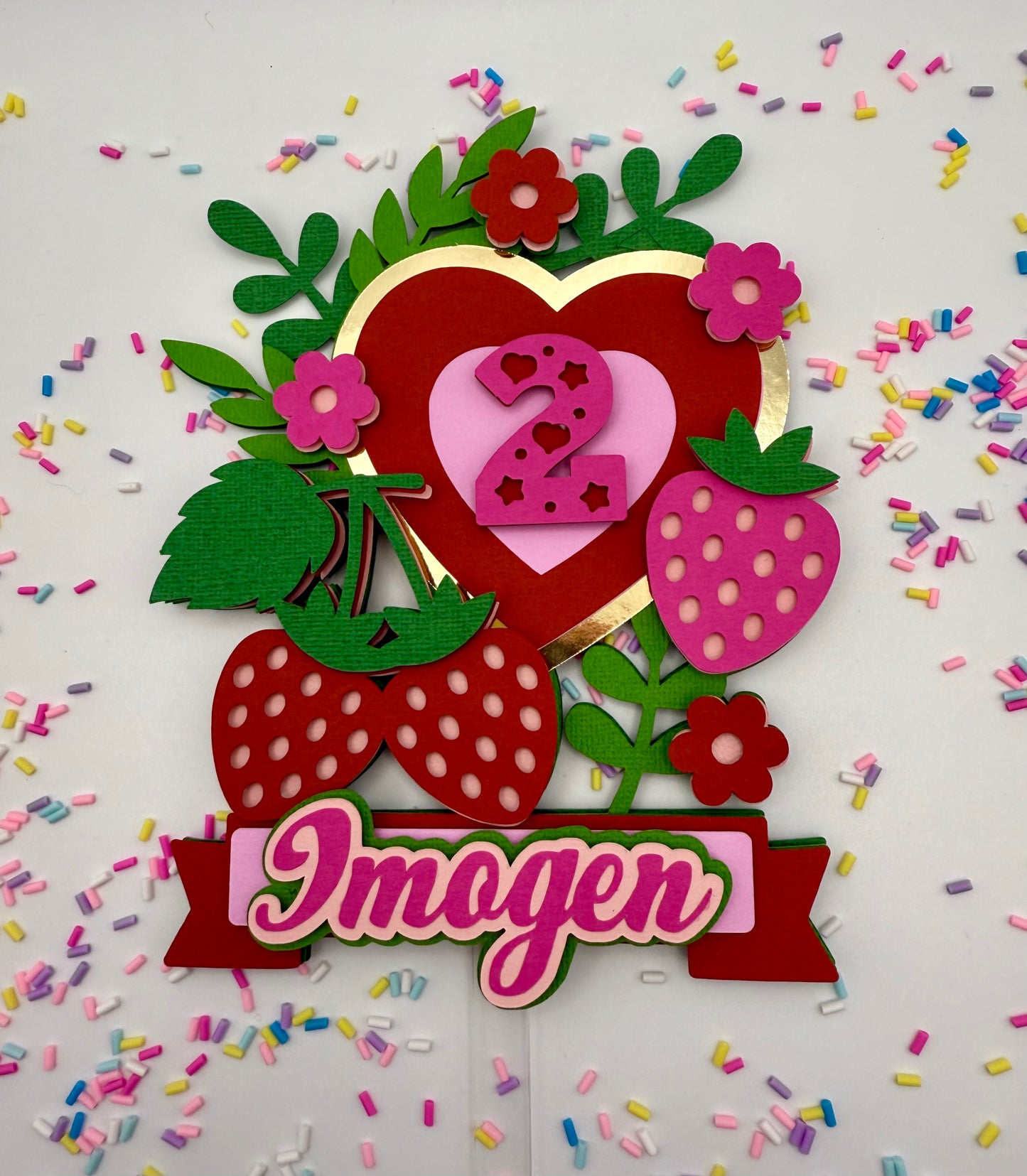 Large 3D cake topper